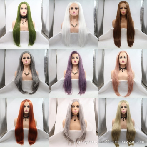 Wholesale cheap High quality Lace Front Synthetic Hair Wigs Perruque Tresse Long Box Braided synthetic Lace Wigs For Black Women